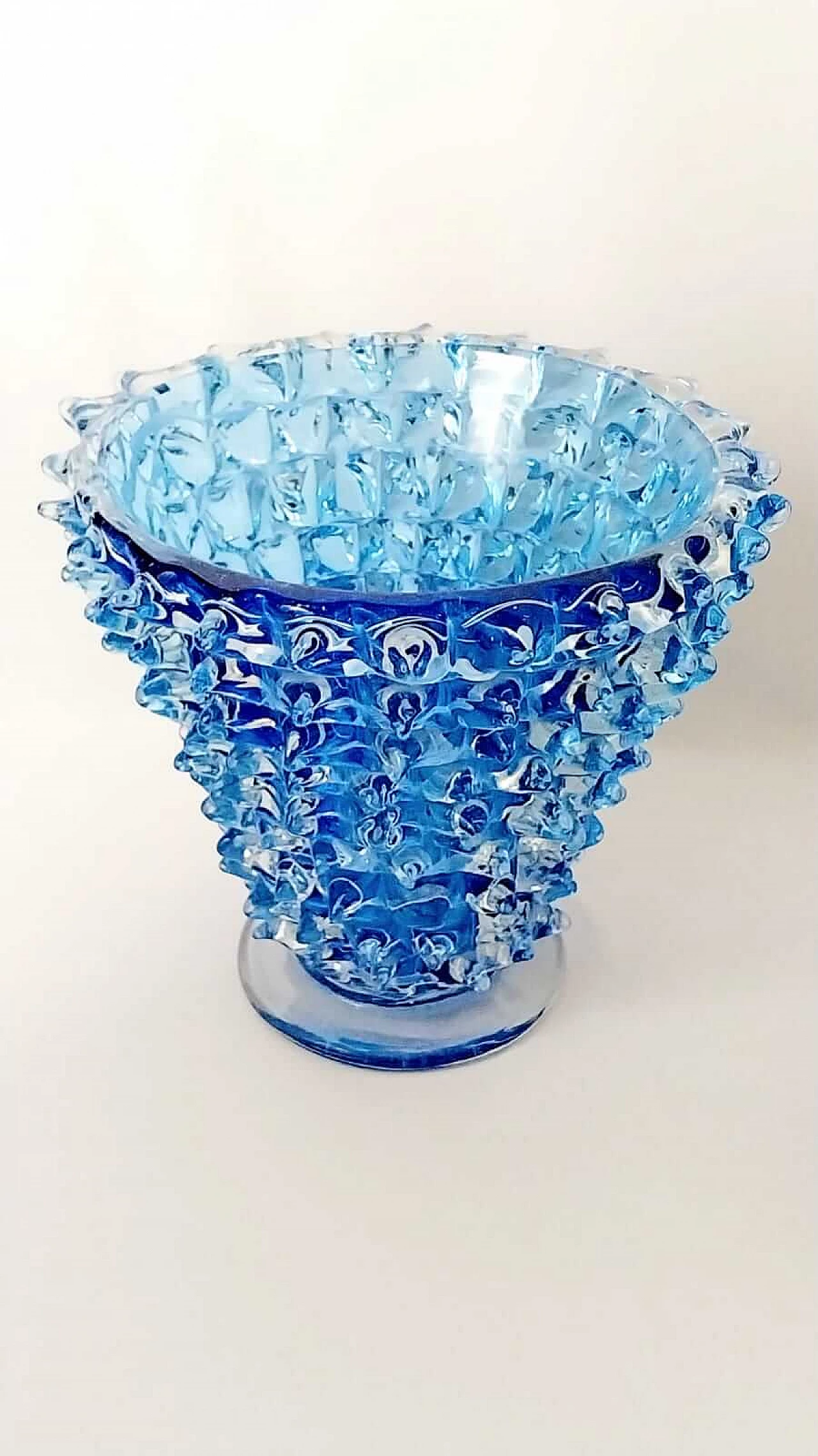 Vaso in vetro blu di Barovier & Toso, anni '50 1