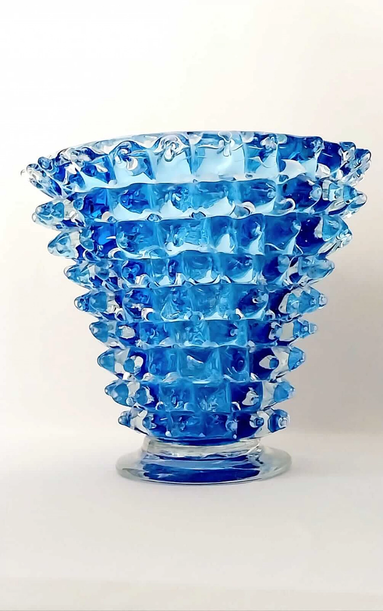 Vaso in vetro blu di Barovier & Toso, anni '50 6