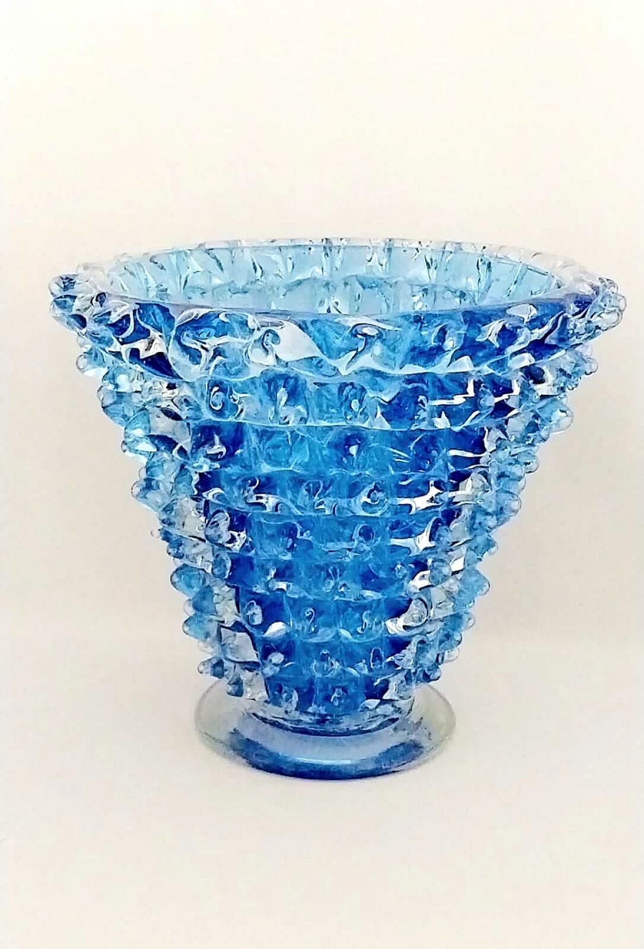 Vaso in vetro blu di Barovier & Toso, anni '50 8