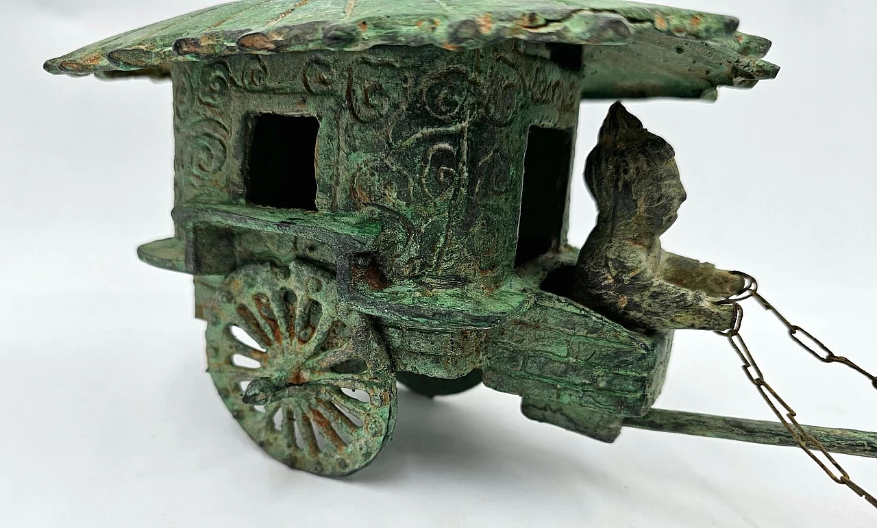 Bronze model of Chinese Qin battle tank, 1950s 6