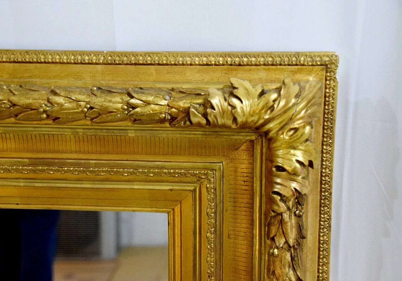 Specchio Neoclassico francese in legno dorato e gesso, '800 3