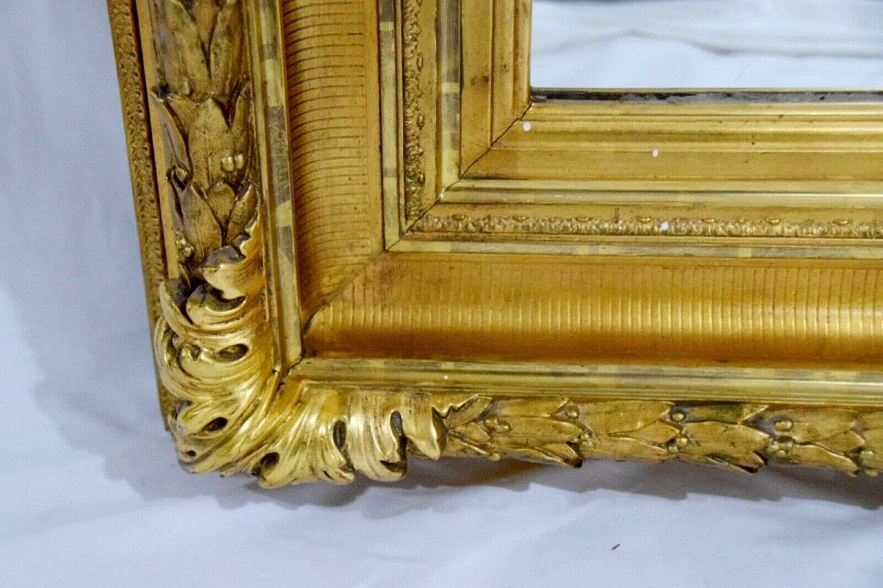 Specchio Neoclassico francese in legno dorato e gesso, '800 7