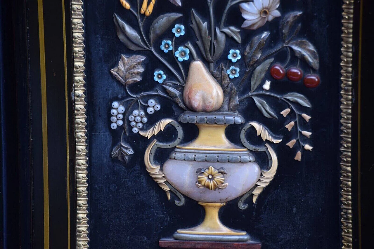 Scrittoio Bonheur du Jour Napoleone III con pietre dure, fine '800 4