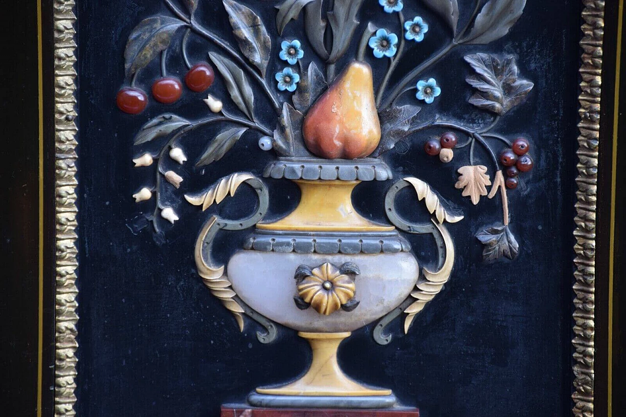 Scrittoio Bonheur du Jour Napoleone III con pietre dure, fine '800 5