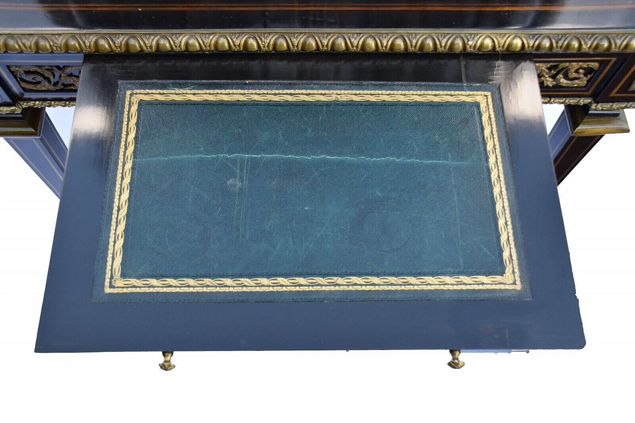 Napoleon III Bonheur du Jour desk with semi-precious stones, late 19th century 15