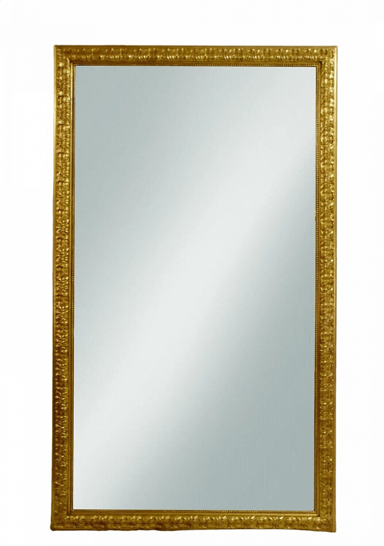 Specchio francese stile Neoclassico in legno dorato e gesso 13