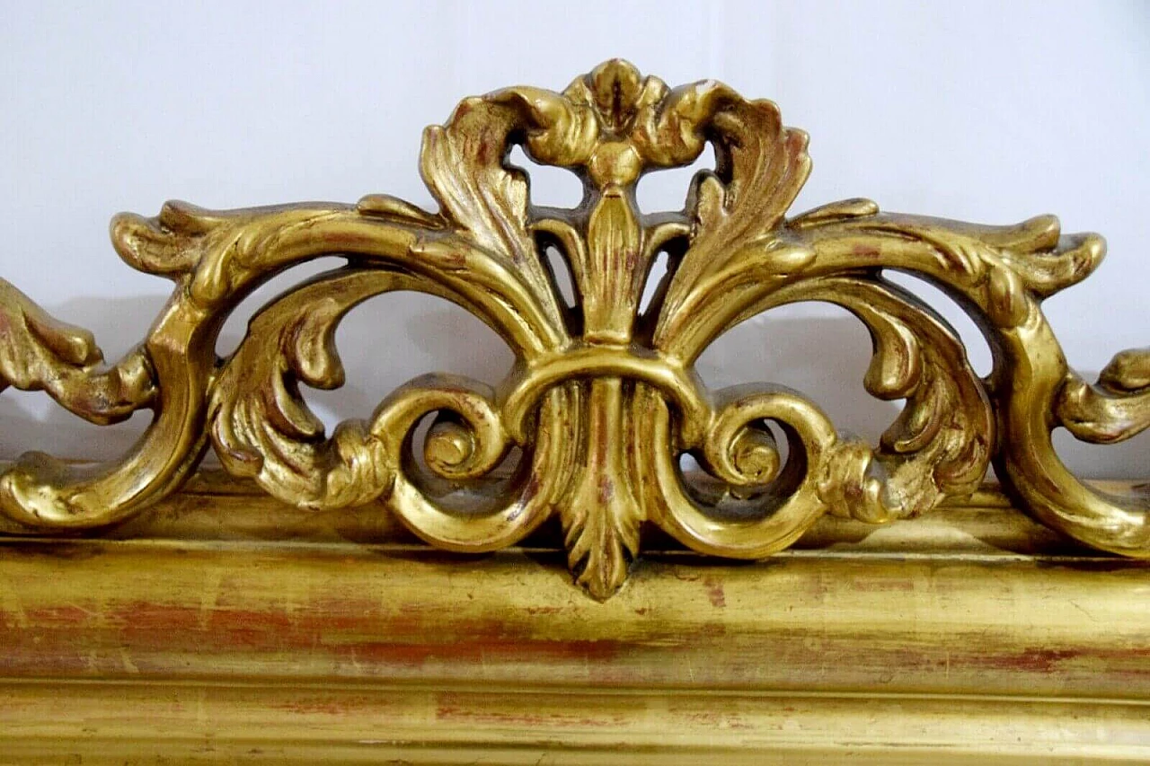 Specchio Luigi Filippo con cornice in legno dorato, '800 2