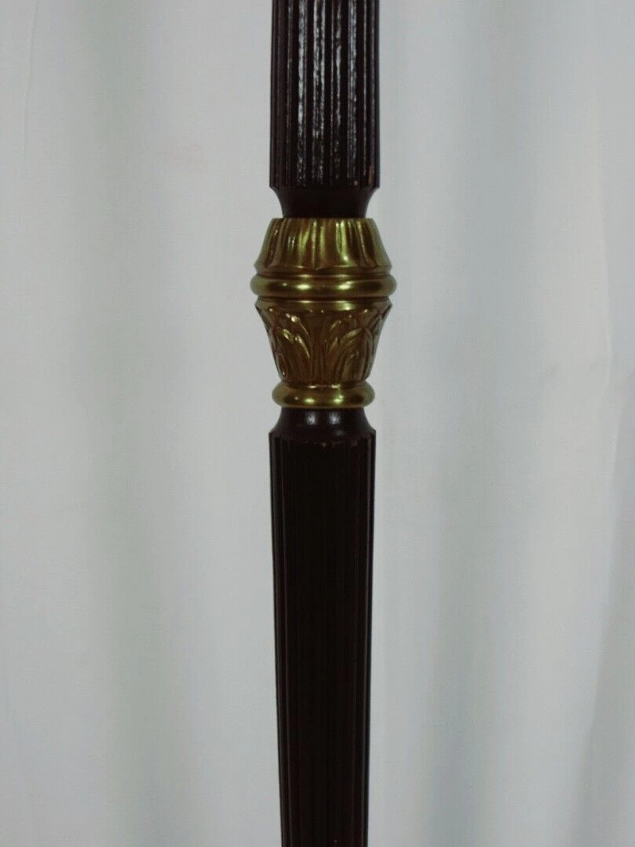 Empire style ebonized wood, bronze and brass floor lamp 2