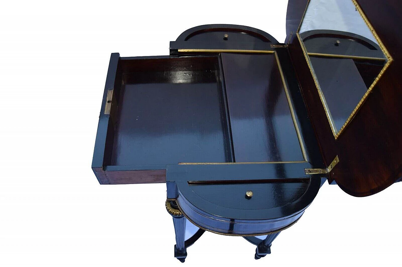 English Napoleon III ebonized wood vanity table, late 19th century 10