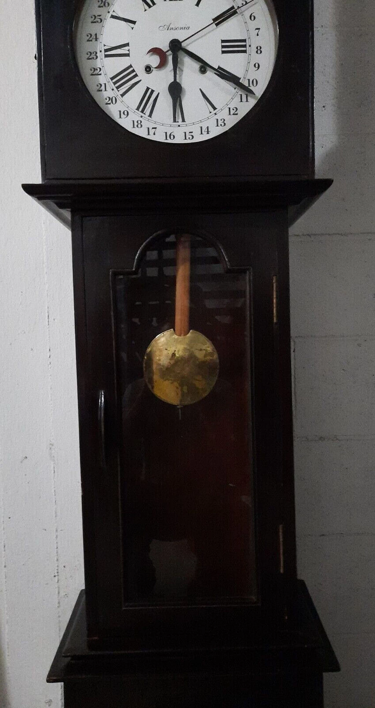 Wood Ansonia pendulum clock with calendar 1