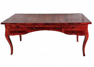 Walnut desk with inlay on top, late 19th century