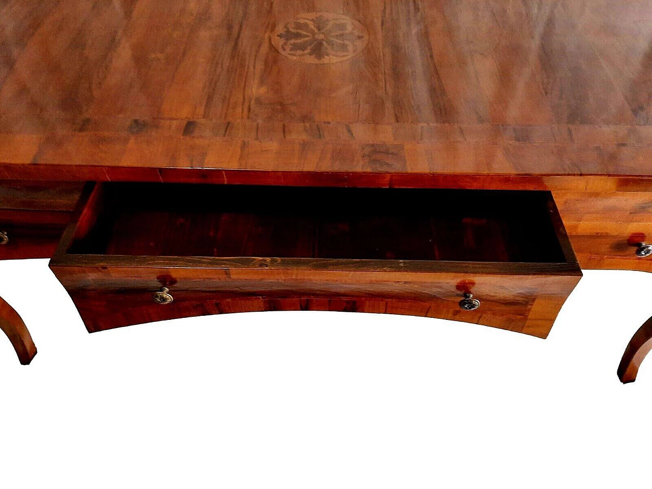 Walnut desk with inlay on top, late 19th century 5