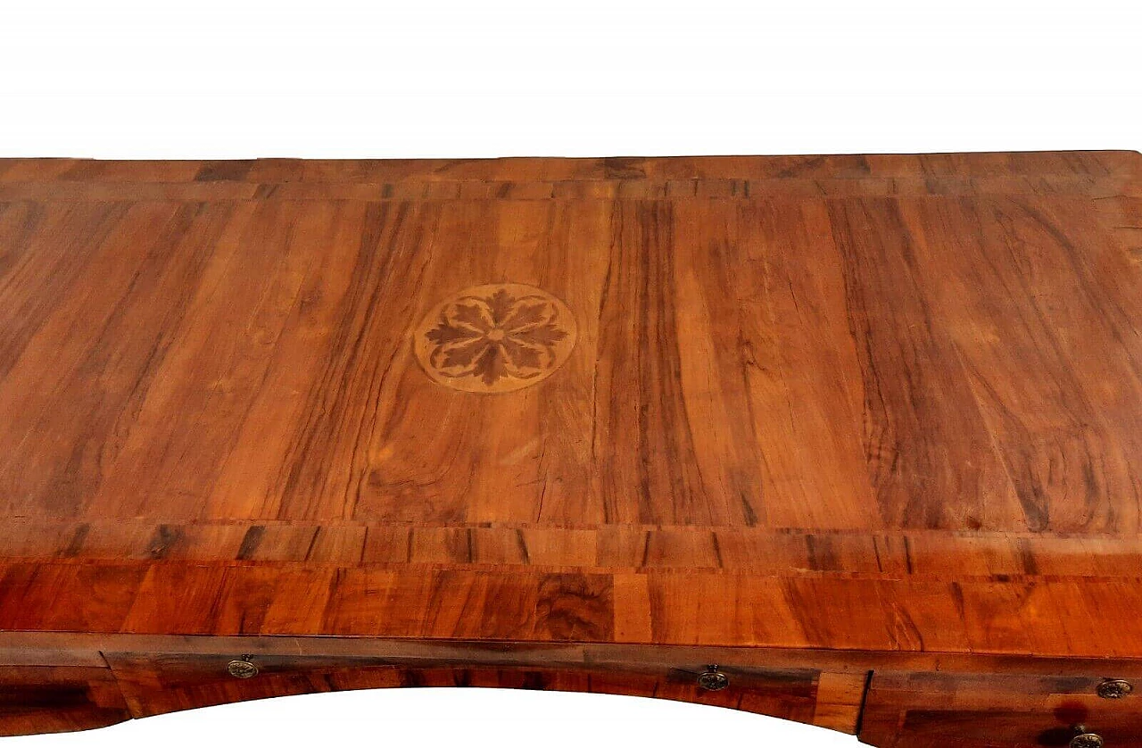 Walnut desk with inlay on top, late 19th century 12