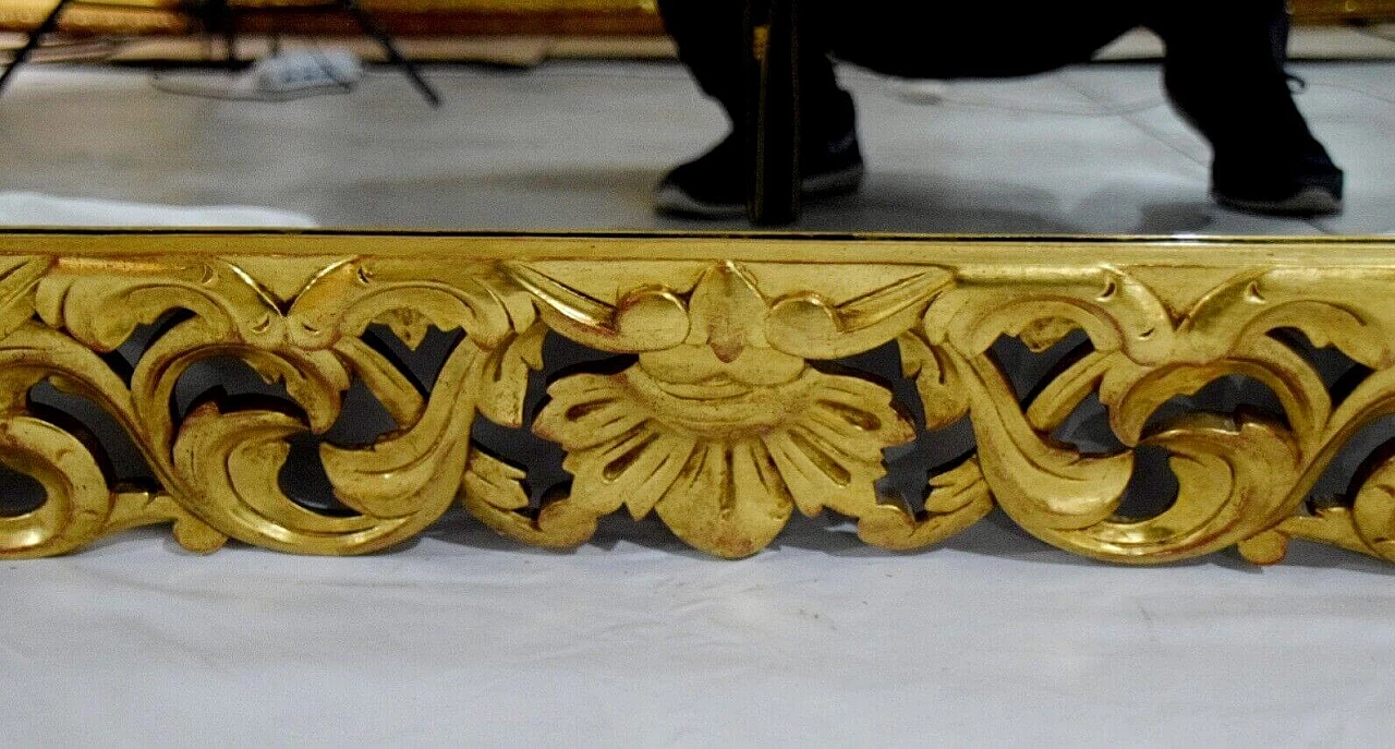 Specchio stile Fiorentino in legno dorato e gesso 8