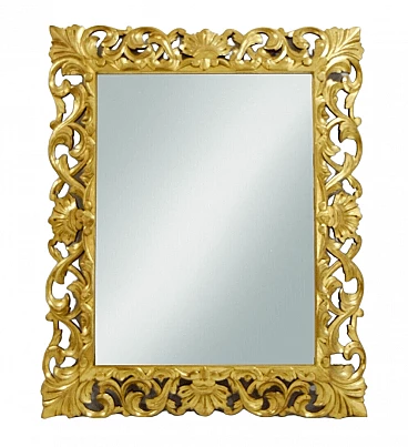 Florentine style gilded wood and plaster mirror