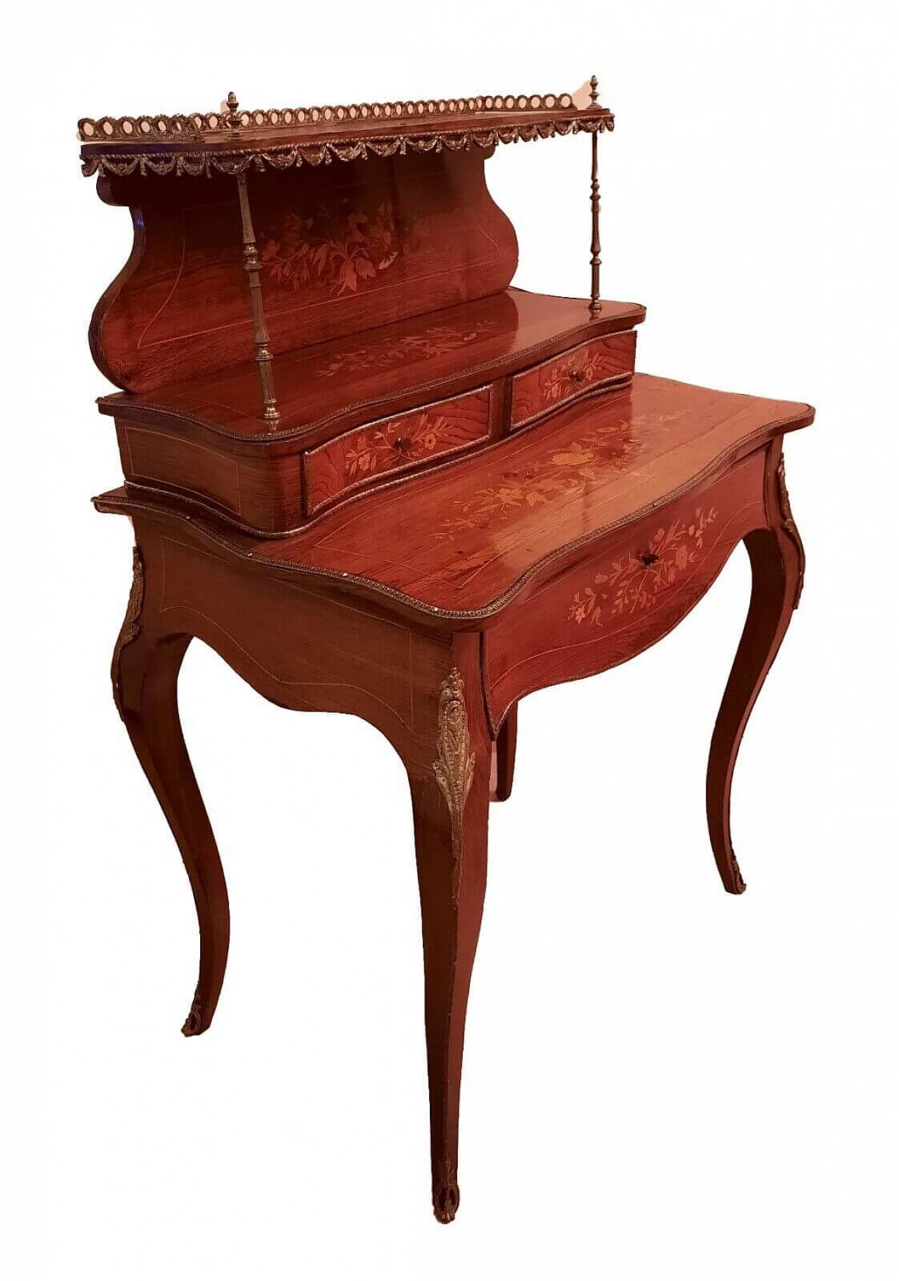 Napoleon III rosewood Bonheur du Jour writing desk, second half of the 19th century 1