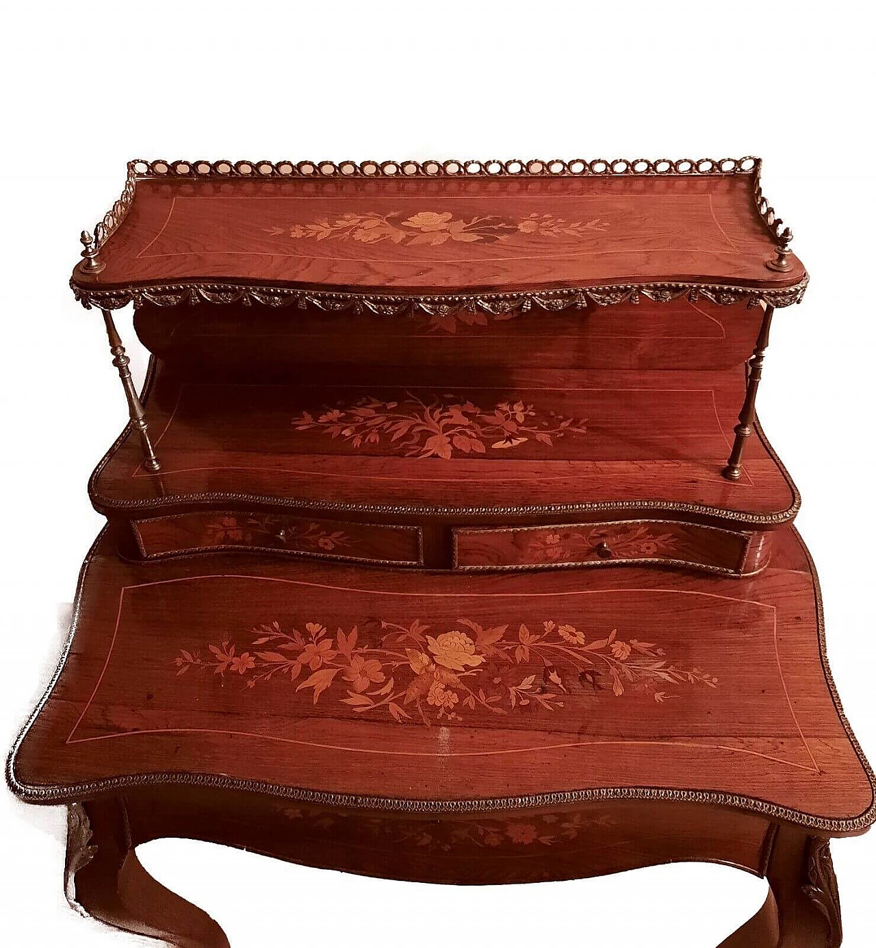 Napoleon III rosewood Bonheur du Jour writing desk, second half of the 19th century 4