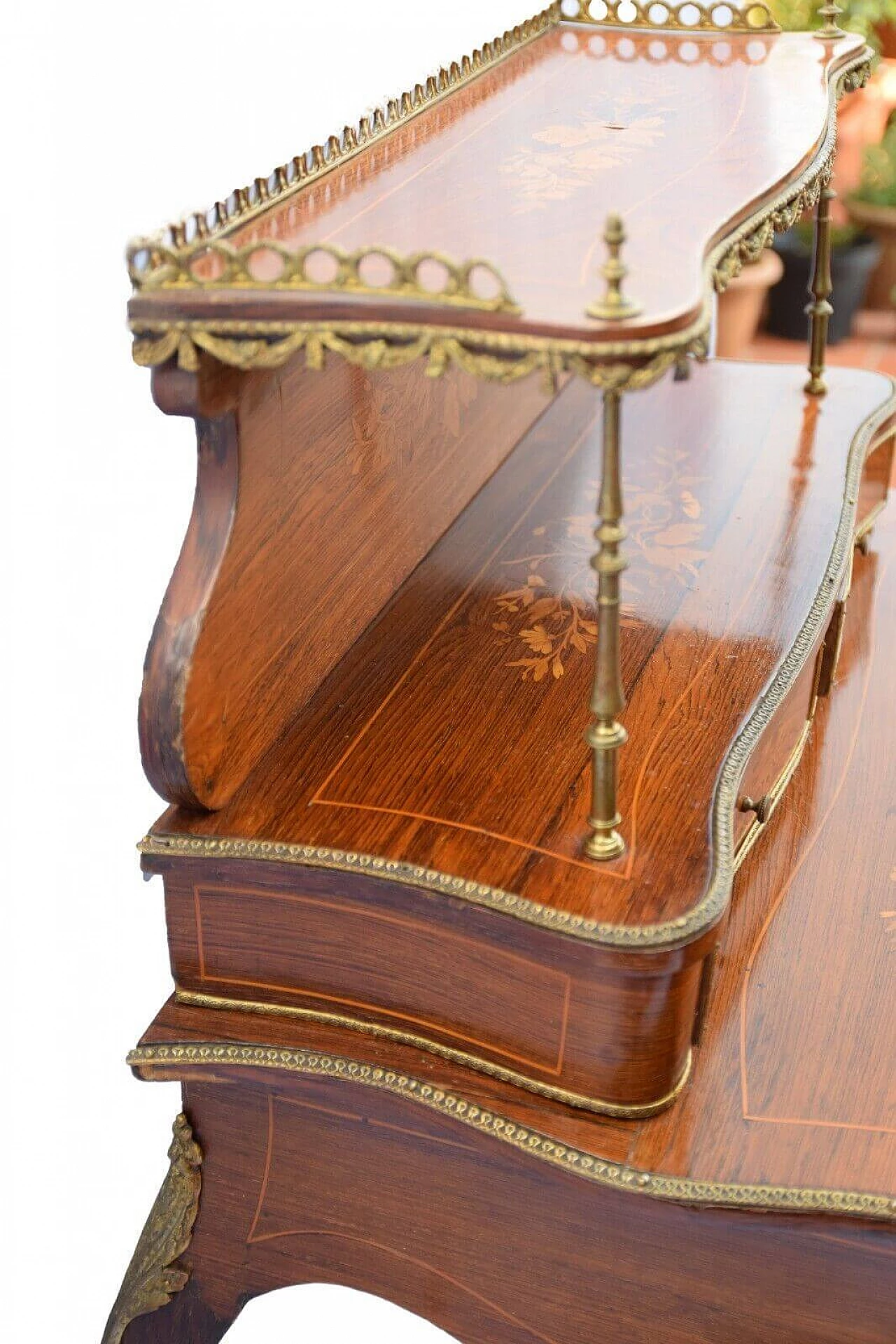 Napoleon III rosewood Bonheur du Jour writing desk, second half of the 19th century 6