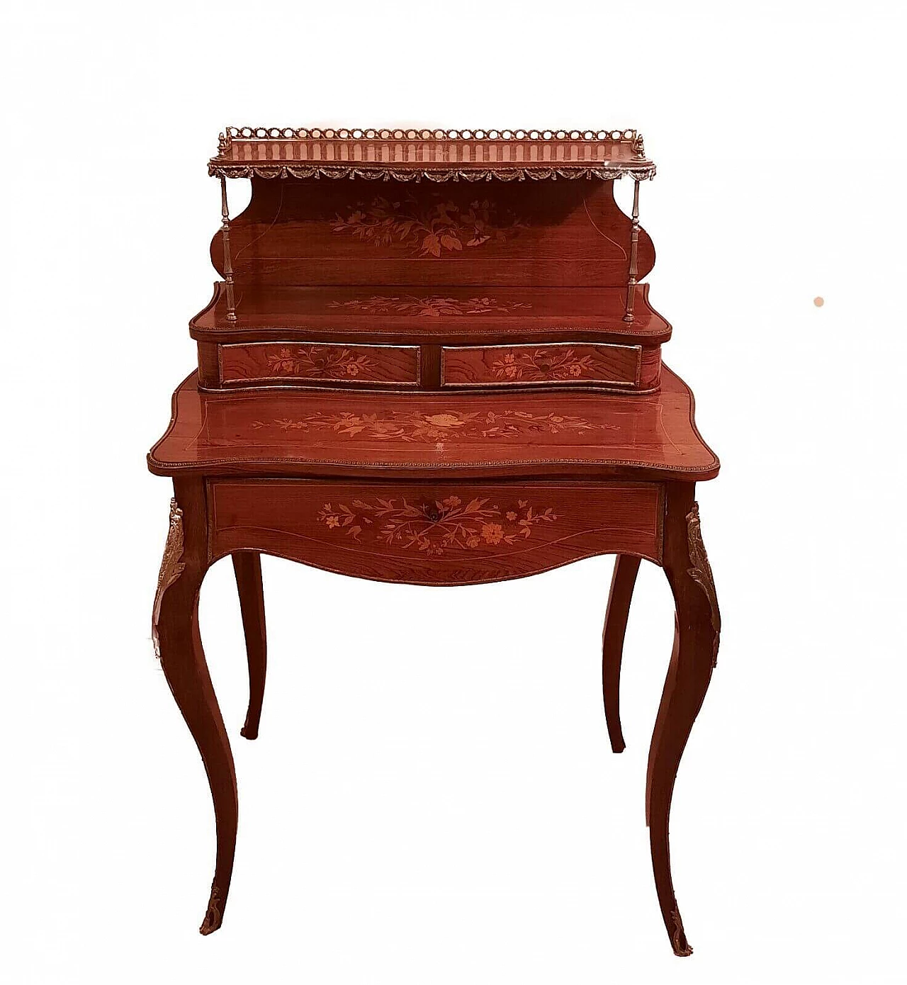 Napoleon III rosewood Bonheur du Jour writing desk, second half of the 19th century 15