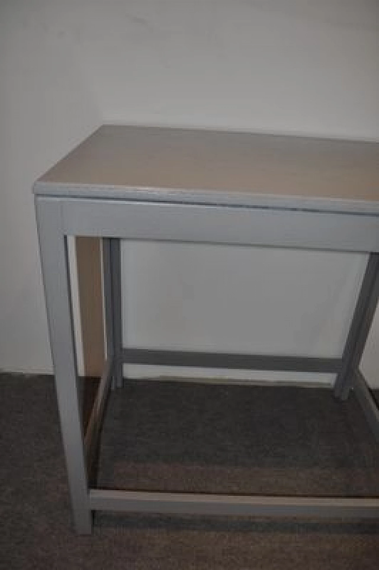 Art Deco gray painted wood table, 1930s 3