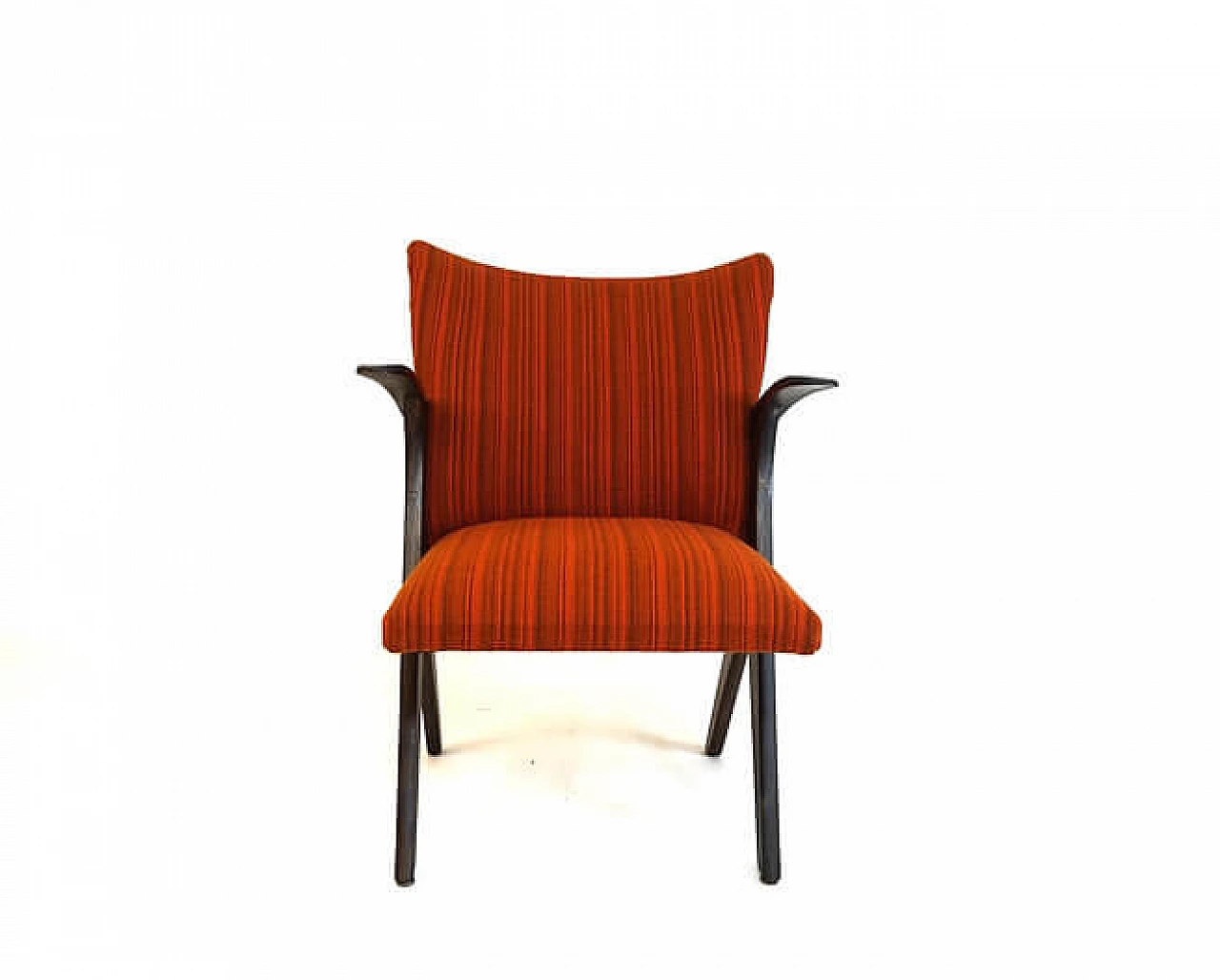 Penguin chair in beech and red cotton by Carl Sasse for Casala, 1950s 11