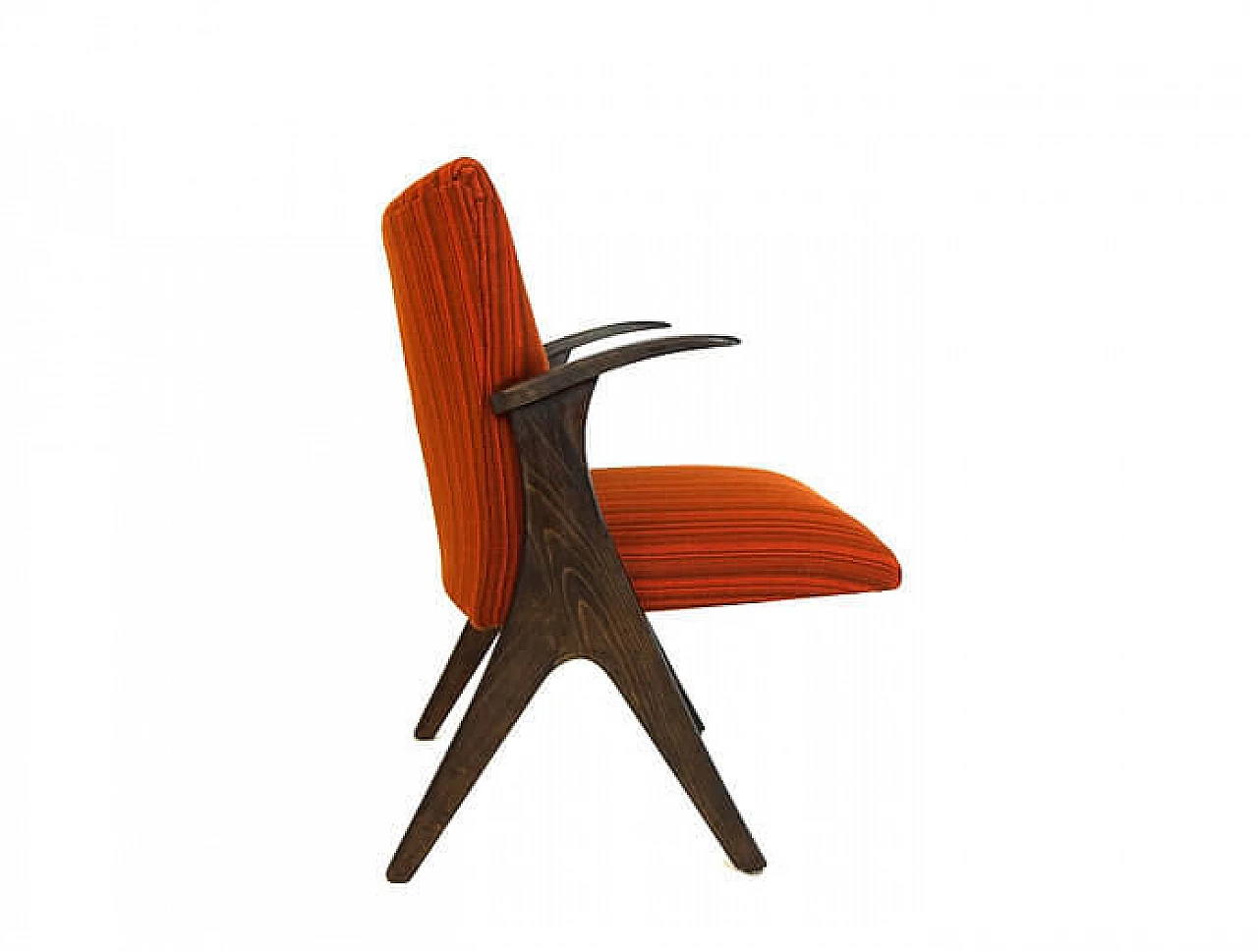 Penguin chair in beech and red cotton by Carl Sasse for Casala, 1950s 15