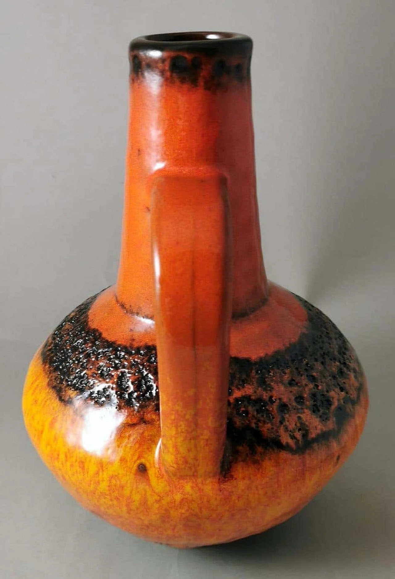 Coloured and glazed Fat Lava ceramic jug, 1960s 5