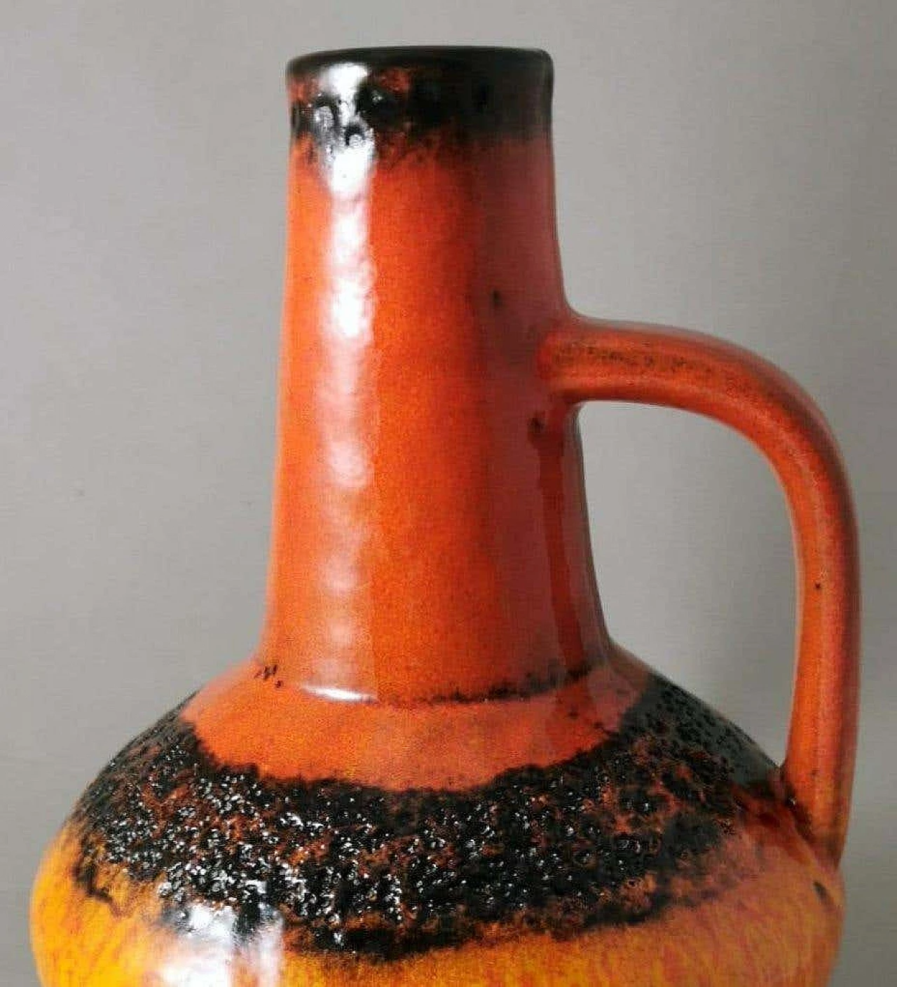 Coloured and glazed Fat Lava ceramic jug, 1960s 10