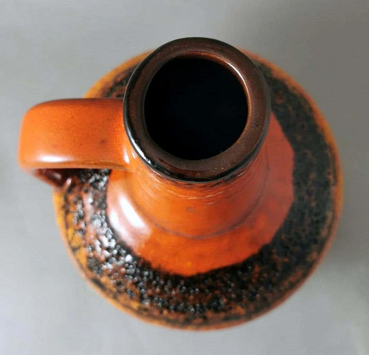 Coloured and glazed Fat Lava ceramic jug, 1960s 11