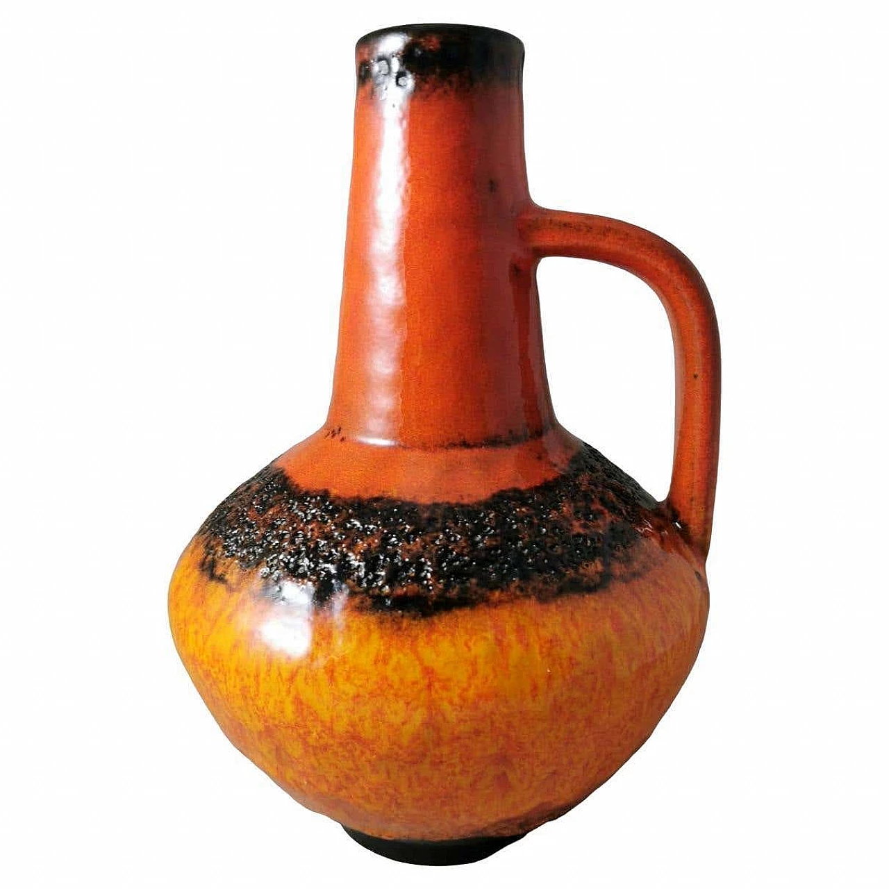 Coloured and glazed Fat Lava ceramic jug, 1960s 17