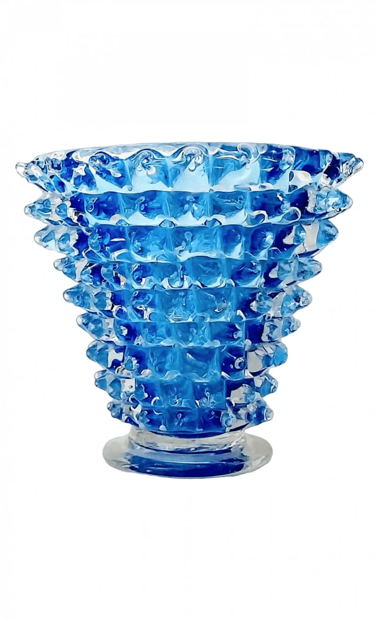 Vaso in vetro blu di Barovier & Toso, anni '50 12