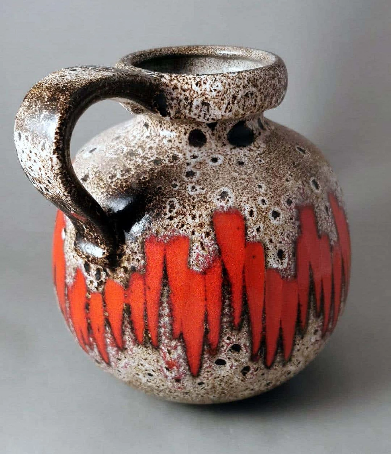 Coloured and glazed Fat Lava ceramic jug by Scheurich, 1960s 4