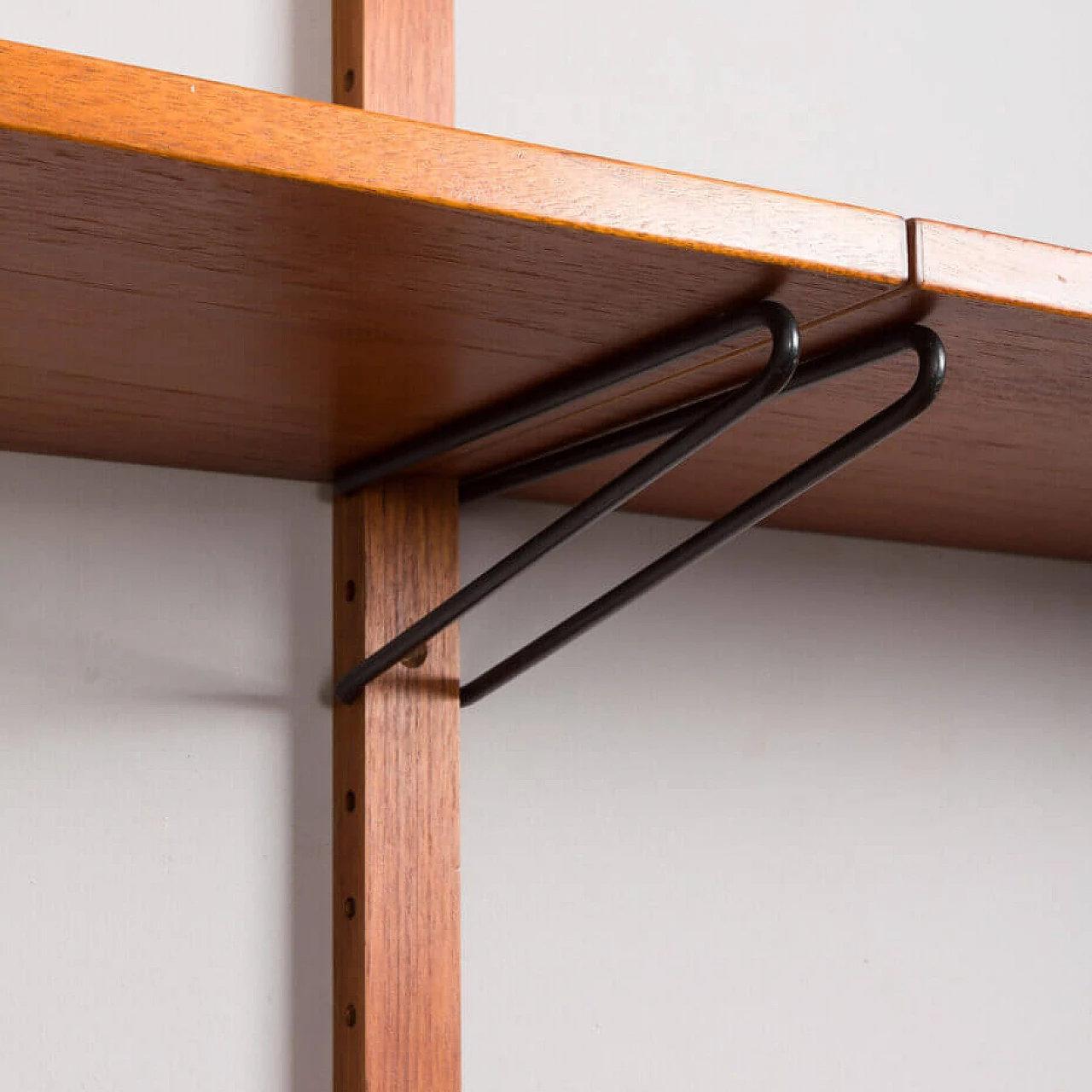 Danish three-bay teak bookcase in the style of Poul Cadovius, 1960s 12