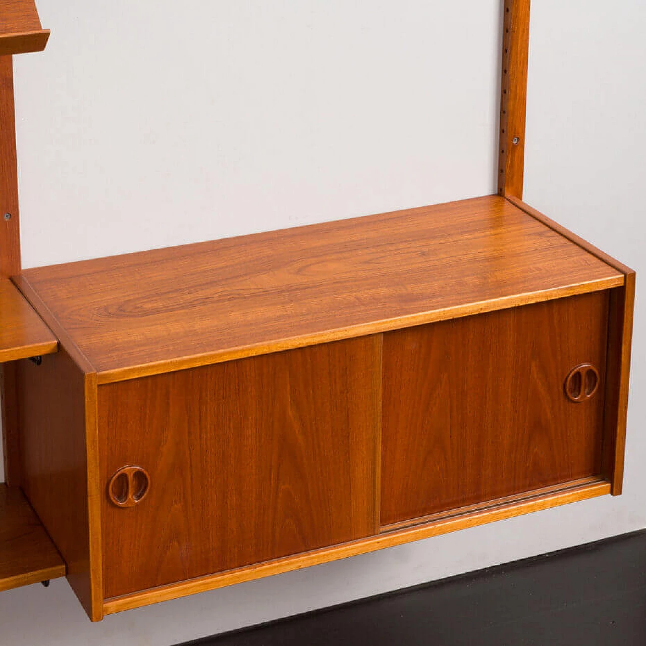 Danish three-bay teak bookcase in the style of Poul Cadovius, 1960s 16