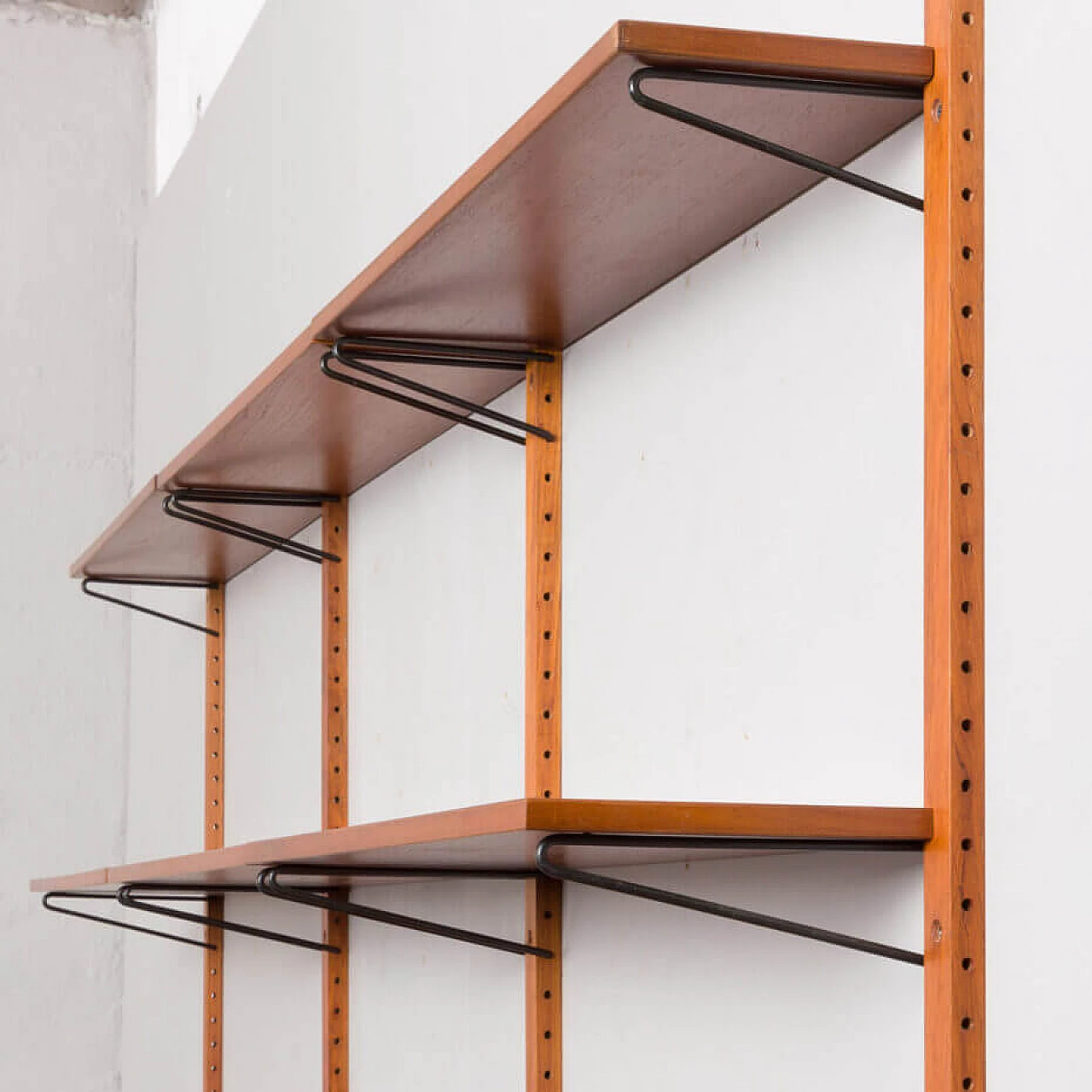 Danish three-bay teak bookcase in the style of Poul Cadovius, 1960s 17