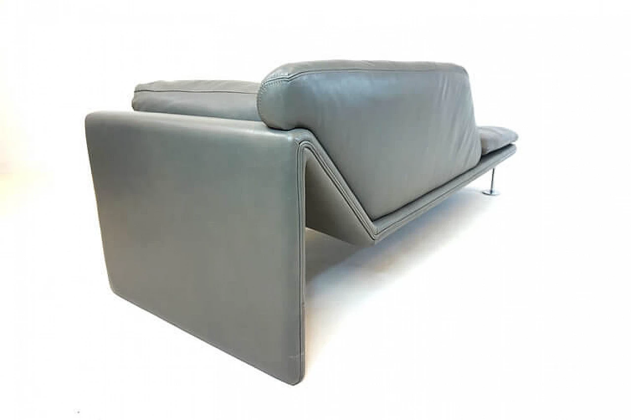 Daybed Muse Recamiere in pelle grigia di Jochen Flacke per Etienne Aigner, anni '80 1