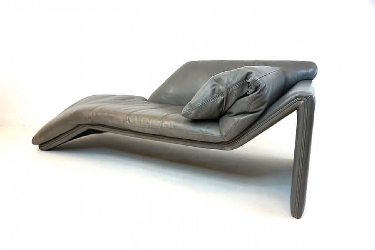 Daybed Muse Recamiere in pelle grigia di Jochen Flacke per Etienne Aigner, anni '80 5