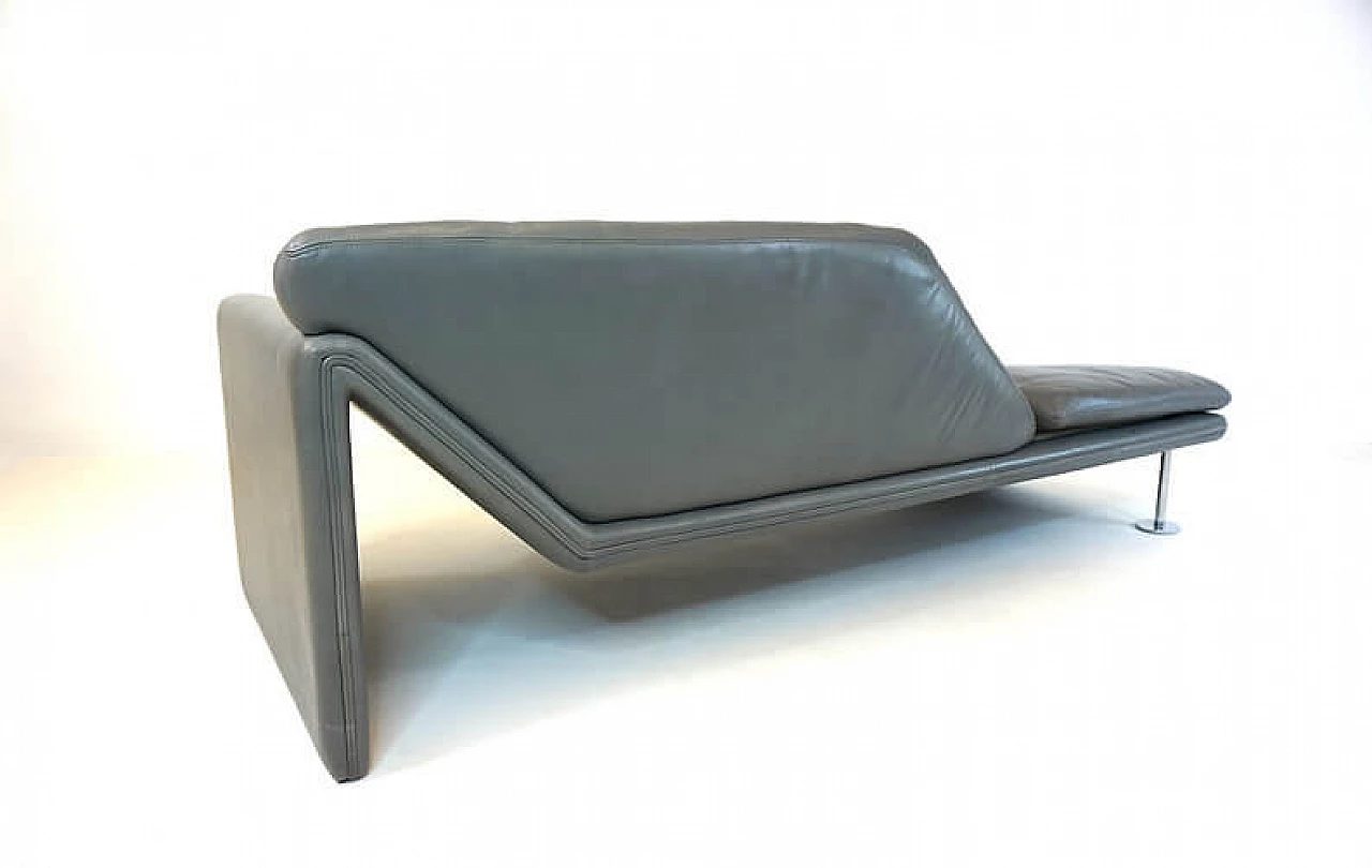 Daybed Muse Recamiere in pelle grigia di Jochen Flacke per Etienne Aigner, anni '80 6