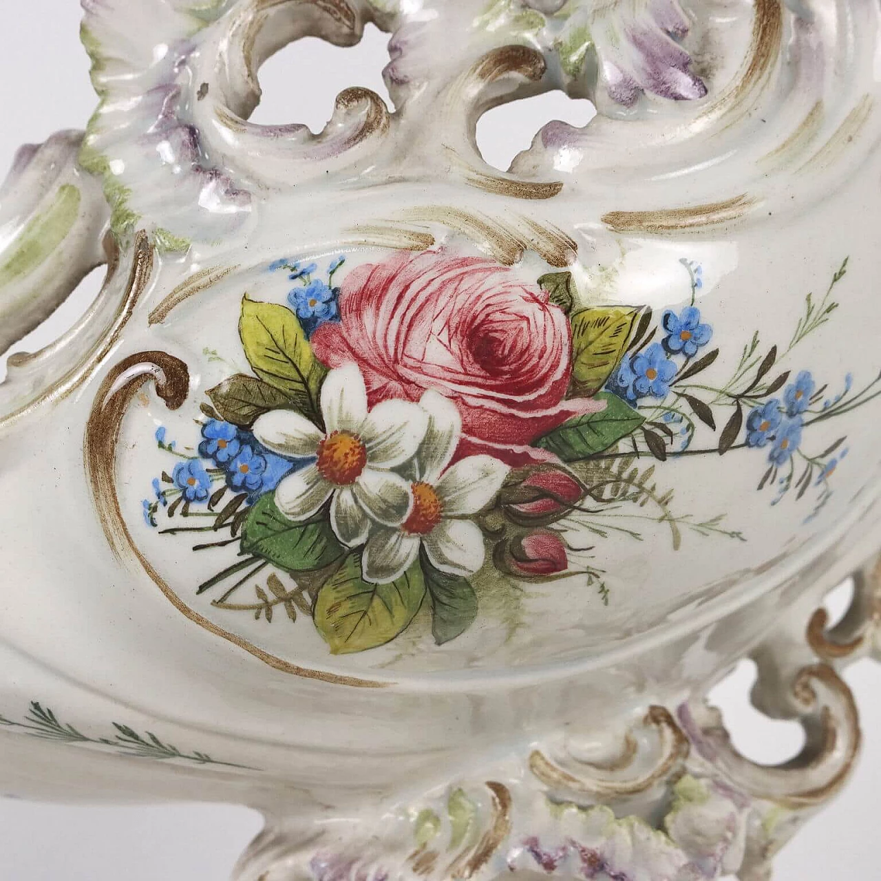 Majolica centrepiece by Antonibon Nove, first half of the 19th century 7