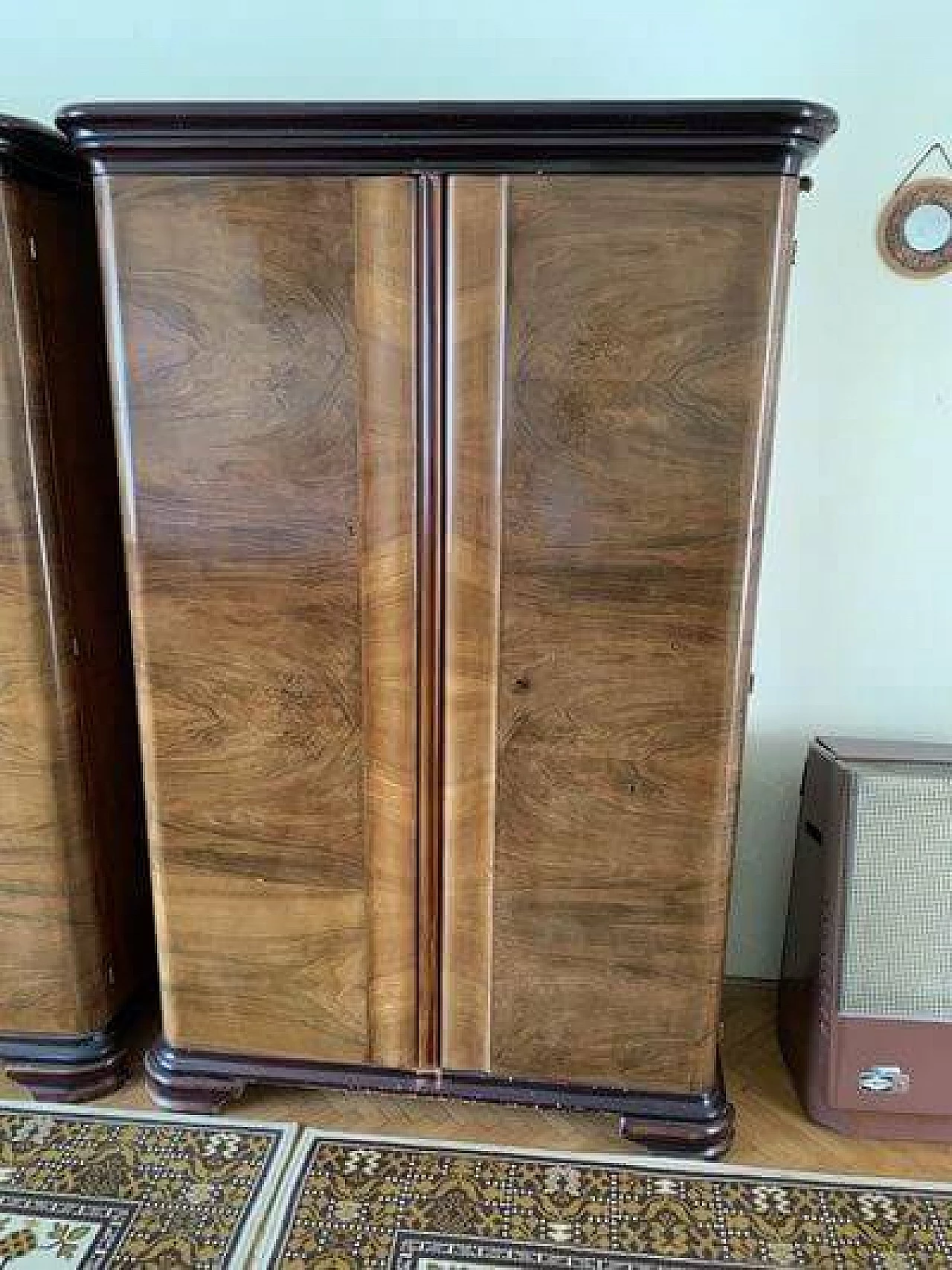 Hungarian Art Deco wood wardrobe, 1930s 1