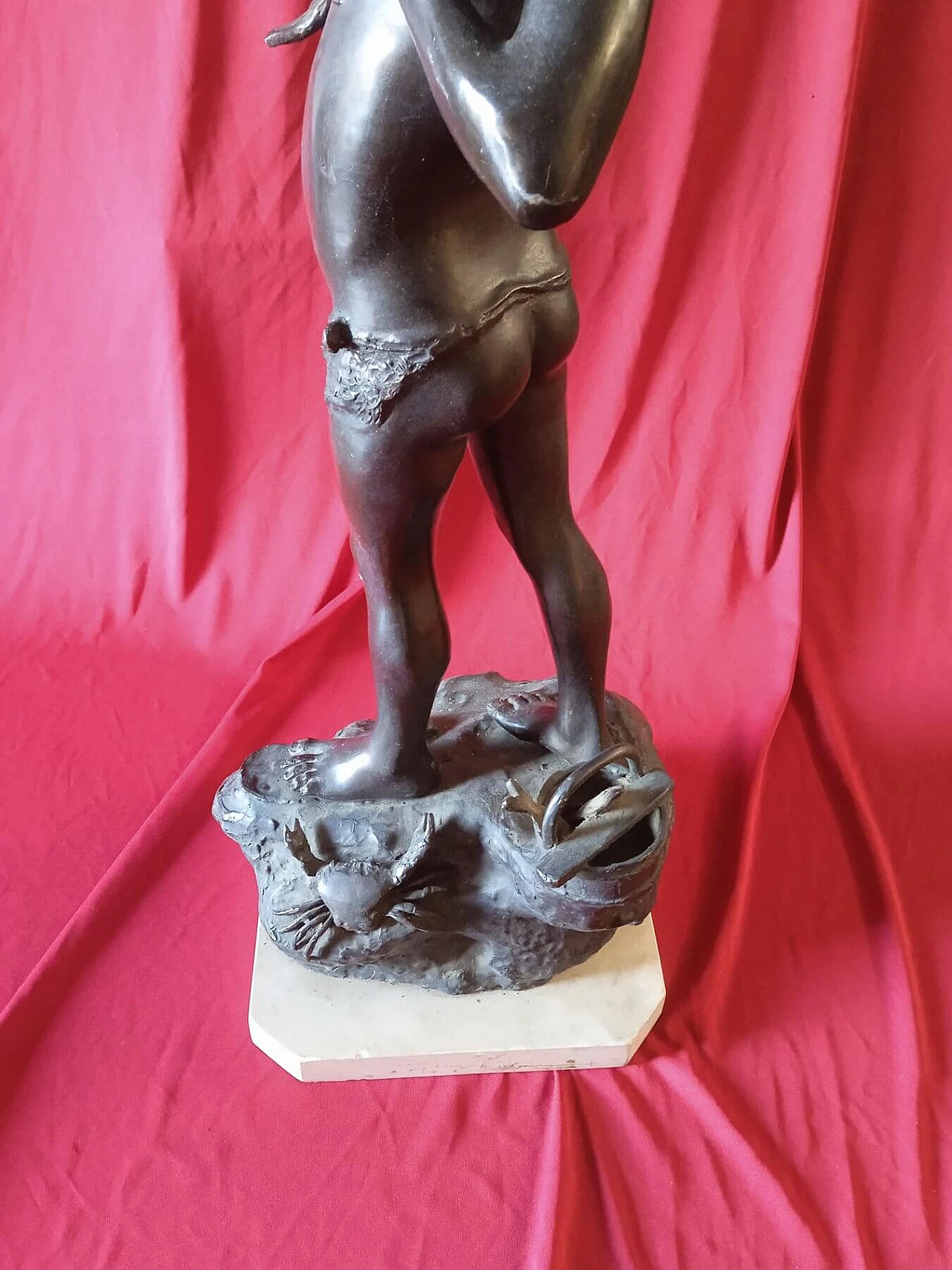 Giovanni Varlese, bronze sculpture with marble base, early 20th century 8