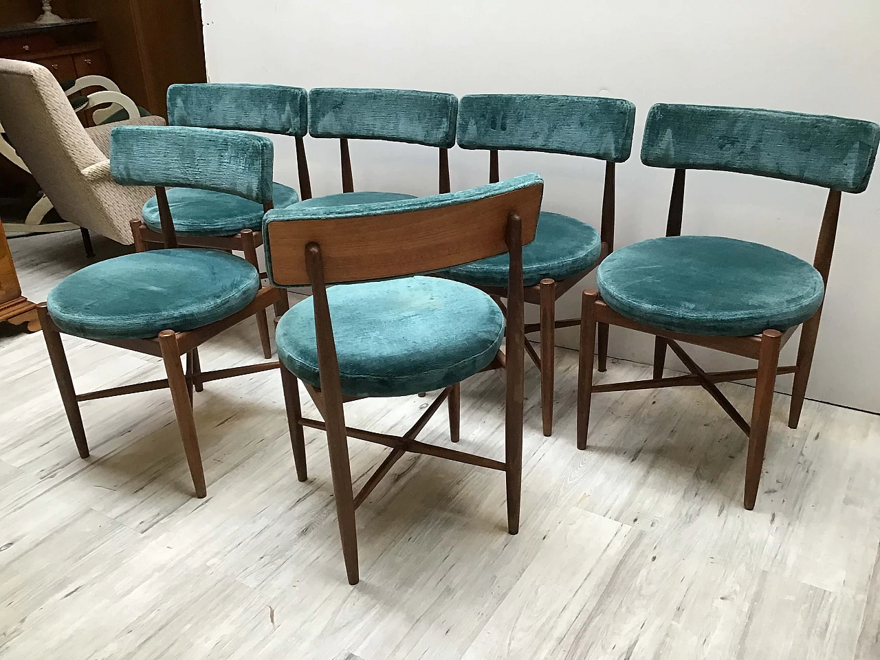 6 Teak chairs by Victor Wilkins for G-Plan, 1960s 9