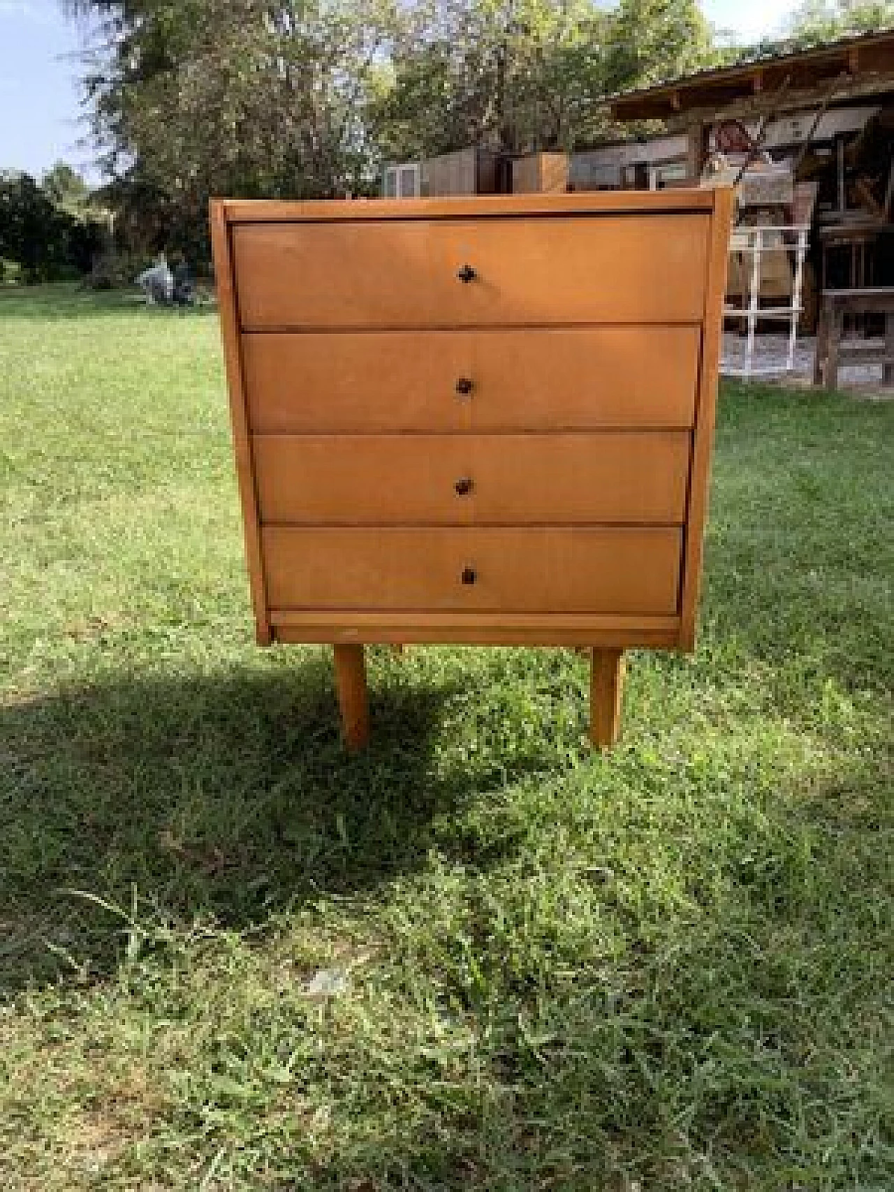 Hungarian teak chest of drawers, 1960s 1