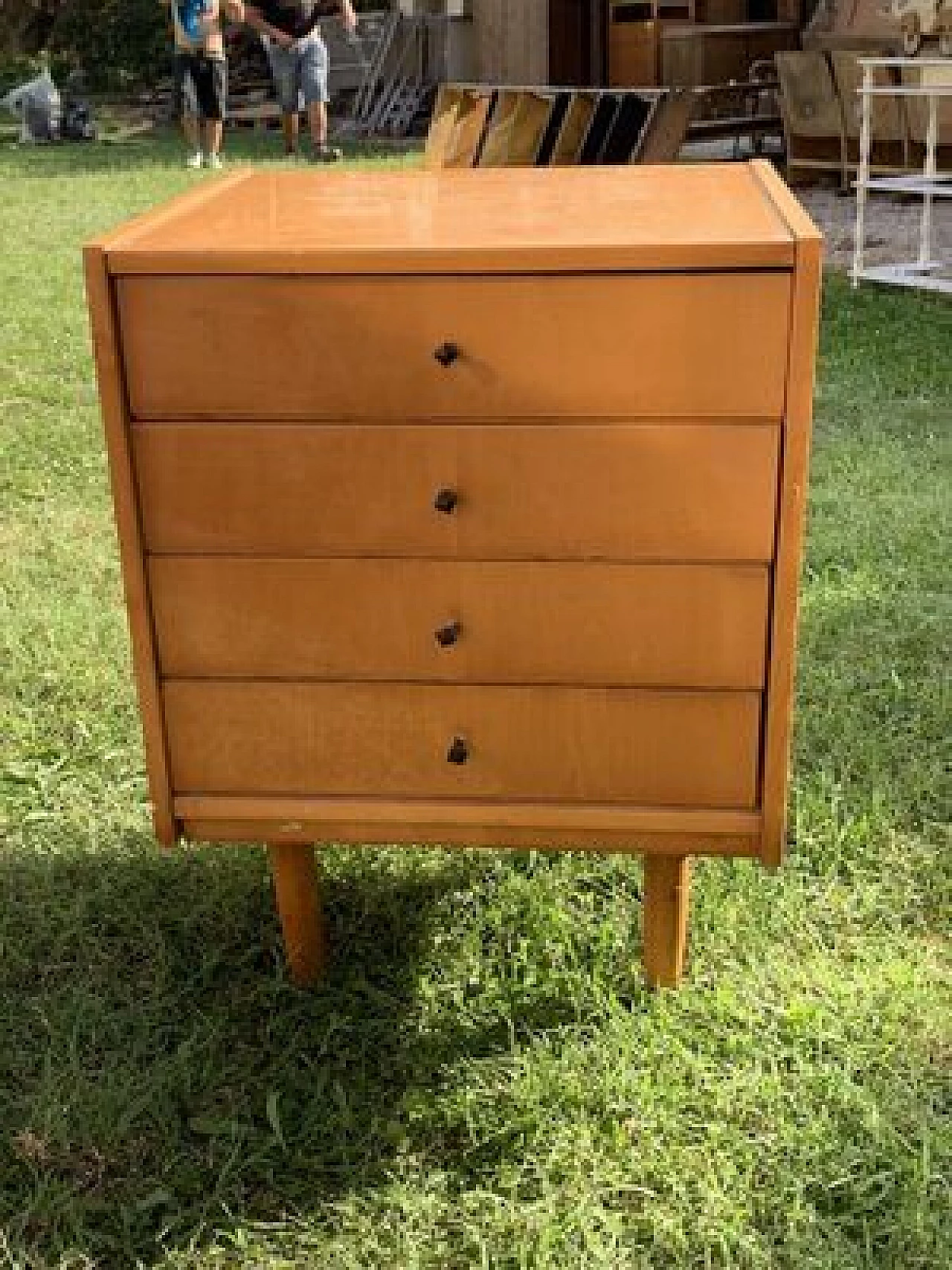 Hungarian teak chest of drawers, 1960s 4