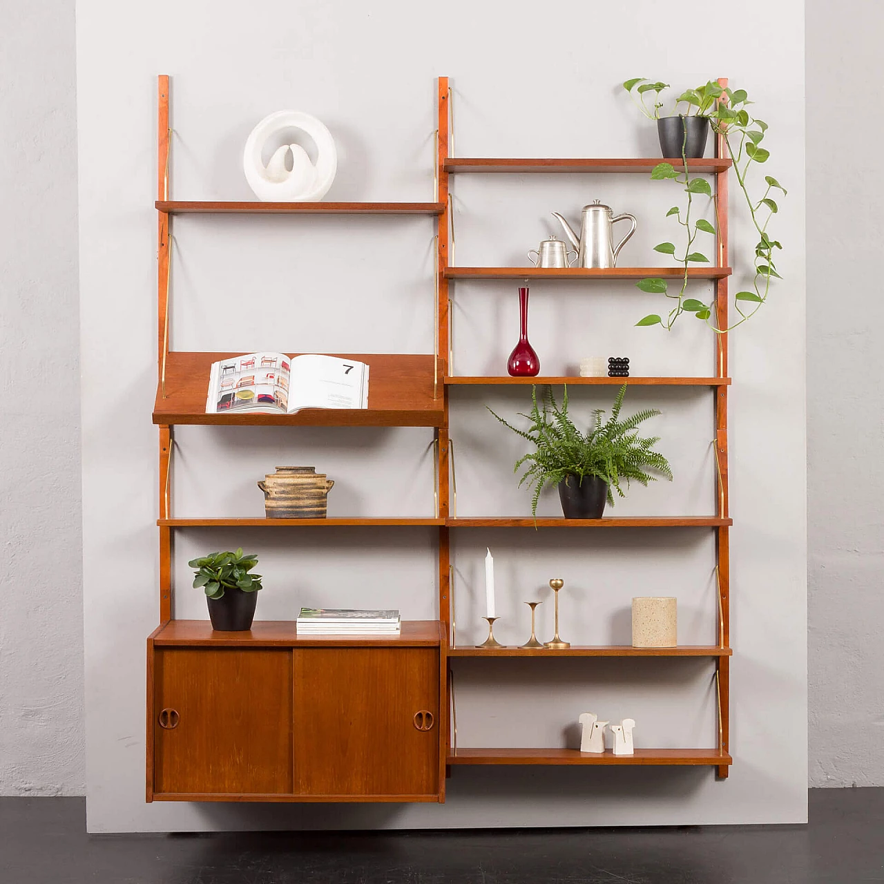 Danish teak bookcase in the style of Cadovius and Sorensen, 1960s 1