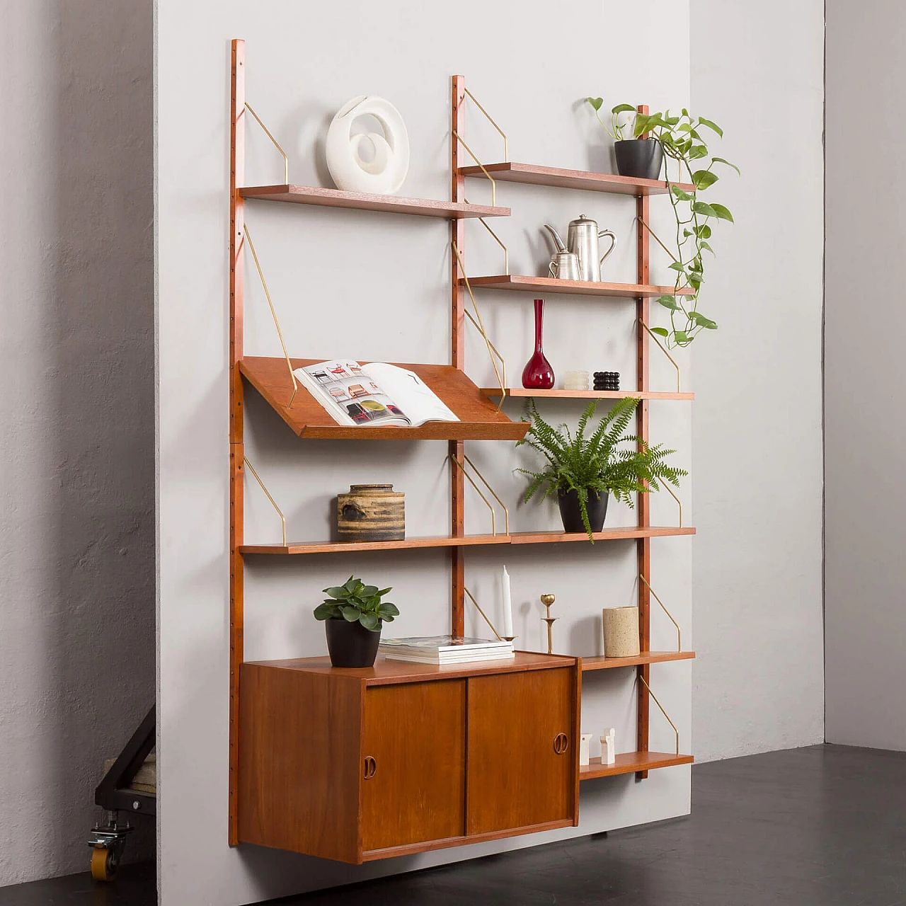 Danish teak bookcase in the style of Cadovius and Sorensen, 1960s 2