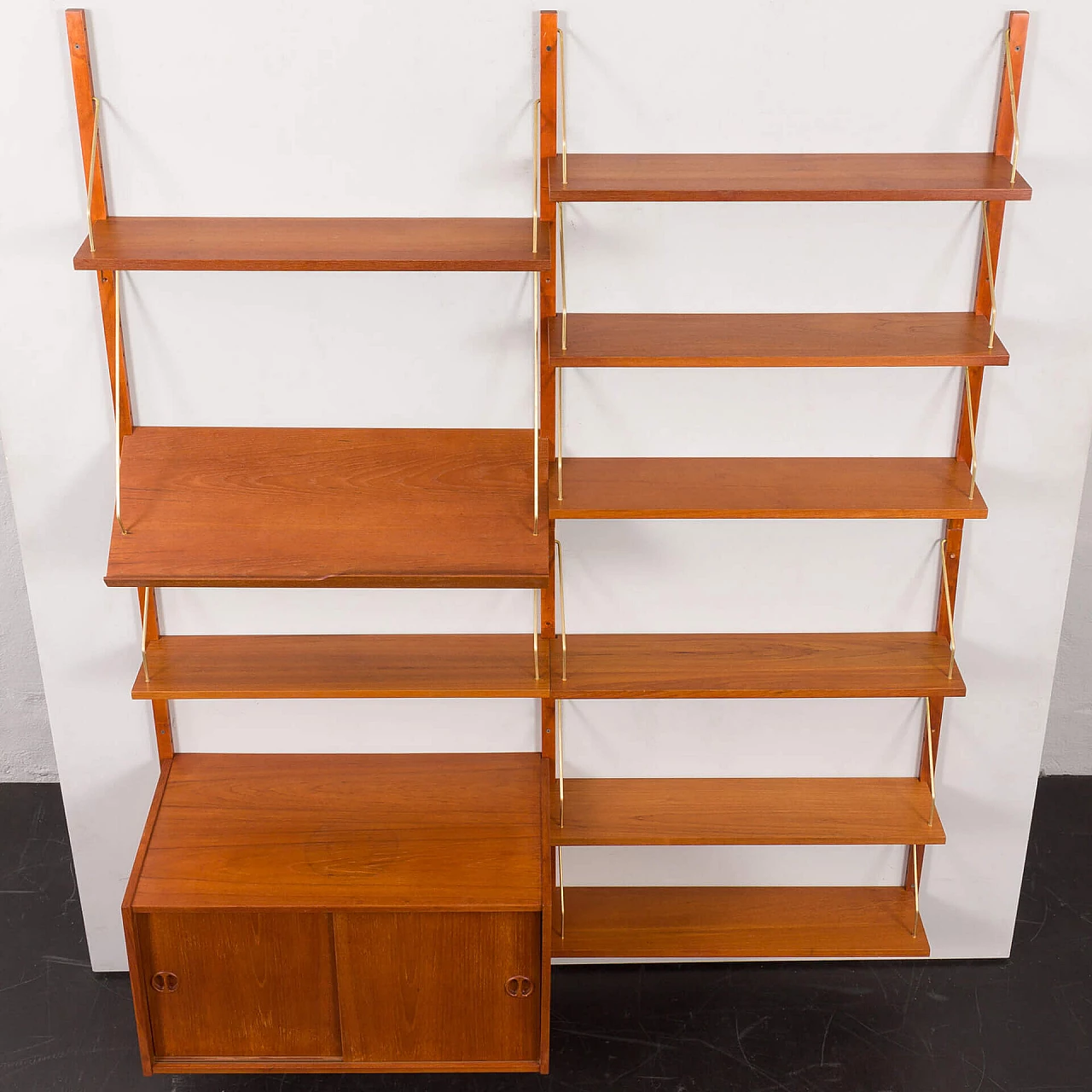 Danish teak bookcase in the style of Cadovius and Sorensen, 1960s 9