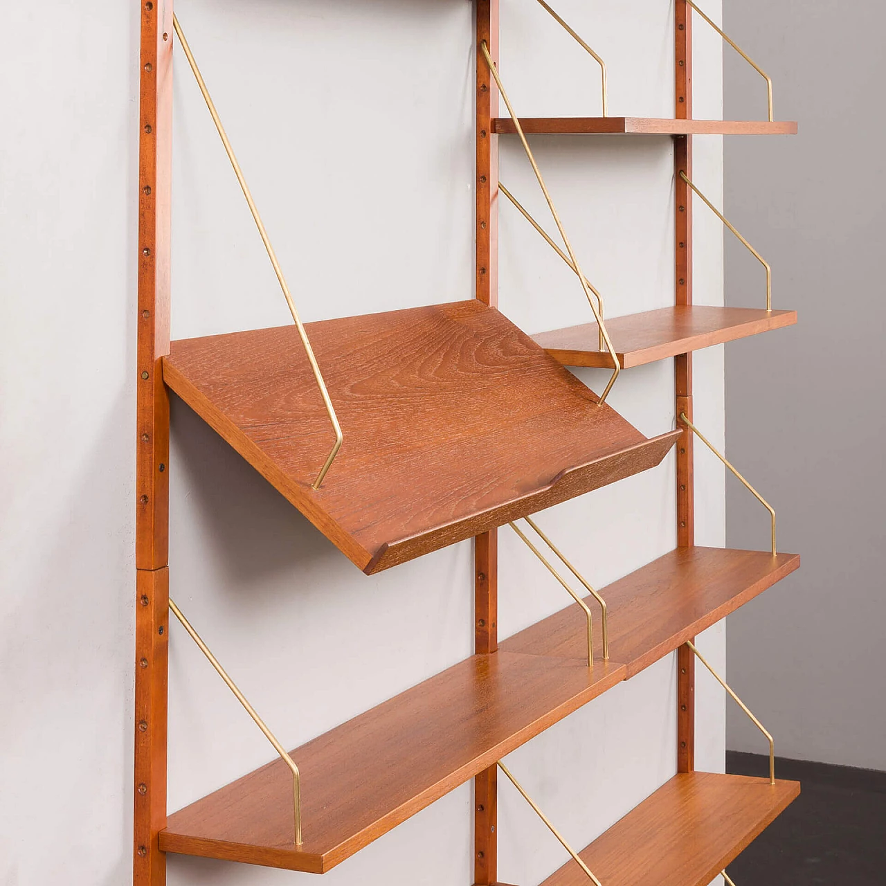 Danish teak bookcase in the style of Cadovius and Sorensen, 1960s 12