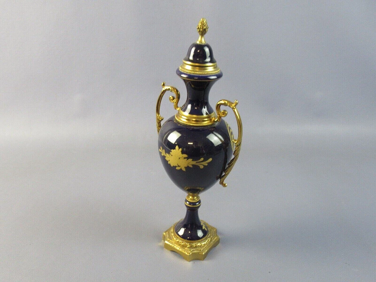 French bronze and porcelain amphora vase 7