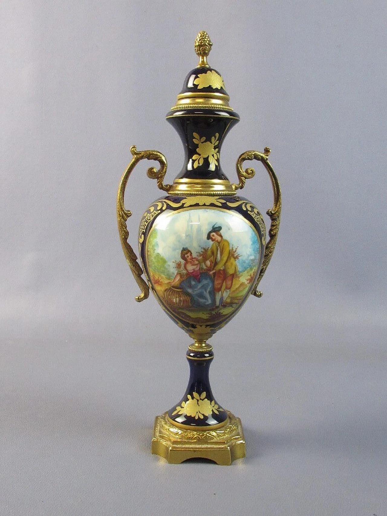 French porcelain and bronze amphora vase 1